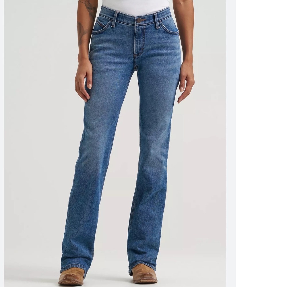 Wrangler Willow Ultimate Riding Jeans Womens 5x36 Dark Wash Bootcut
